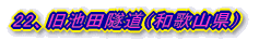 22、旧池田隧道(和歌山県)