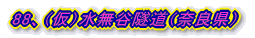 88、(仮)水無谷隧道(奈良県)